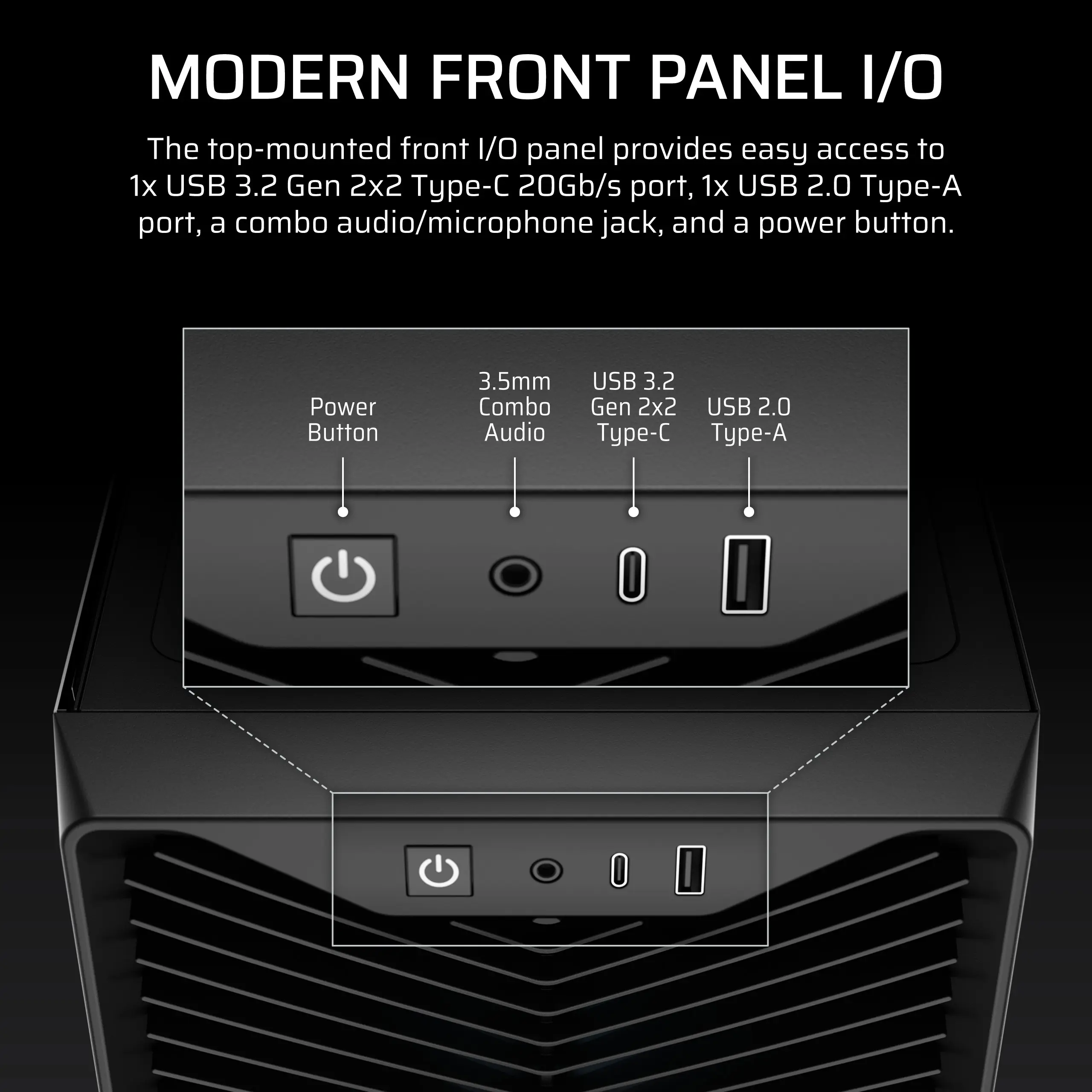 מארז מחשב ללא ספק Corsair 3200D RS ARGB Tempered Glass ATX Mid Tower – צבע שחור
