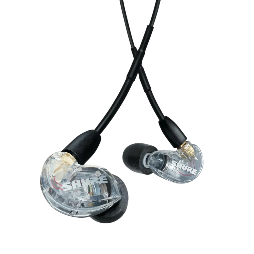 אוזניות In-Ear חוטיות עם מיקרופון Shure AONIC 215 – צבע שקוף