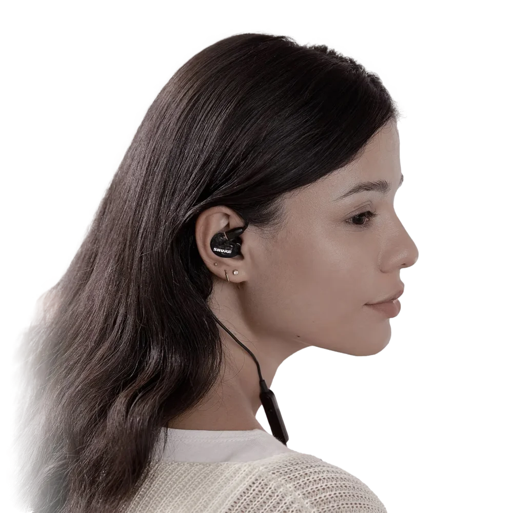 אוזניות In-Ear חוטיות עם מיקרופון Shure AONIC 215 – צבע שחור