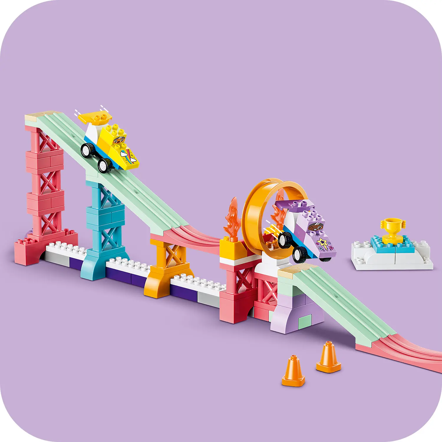 רמפות יצירתיות סט 3 ב-1 עם רכבים Lego Duplo 10478