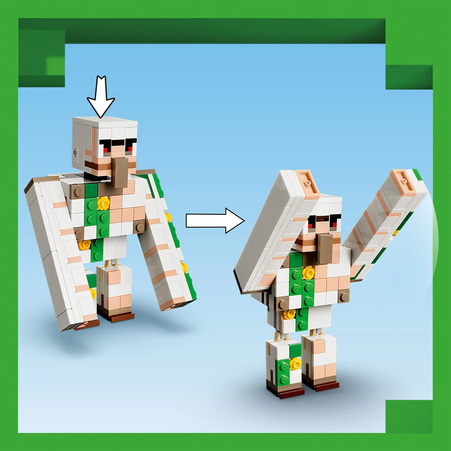 מתקפת צ‘יקן ג‘וקי במדבר Lego Minecraft 21592