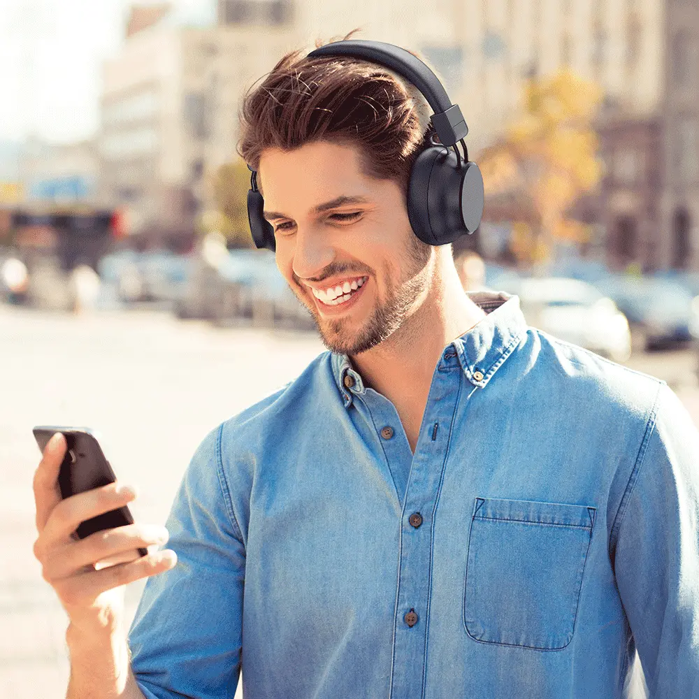 אוזניות קשת On-Ear אלחוטיות עם ביטול רעשים Miracase MANC300 – צבע שחור