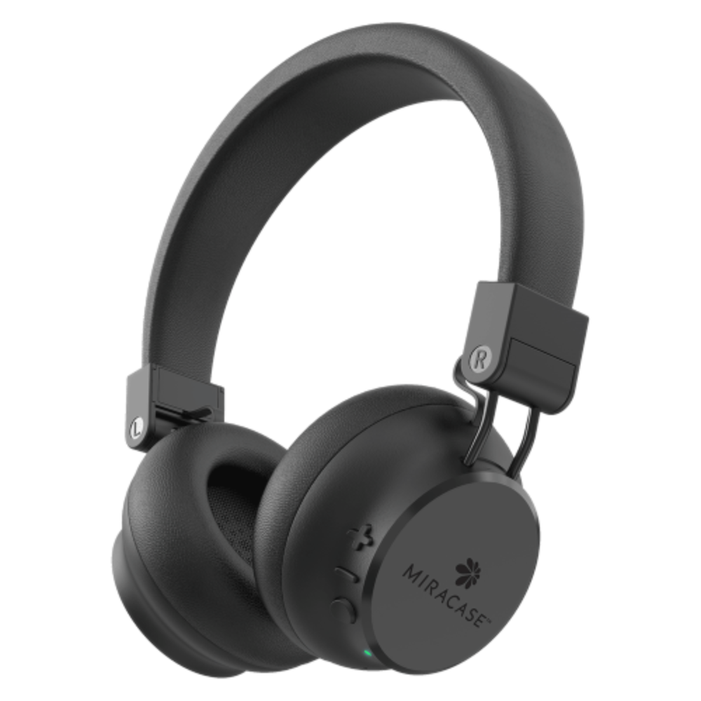 אוזניות קשת On-Ear אלחוטיות עם ביטול רעשים Miracase MANC300 – צבע שחור