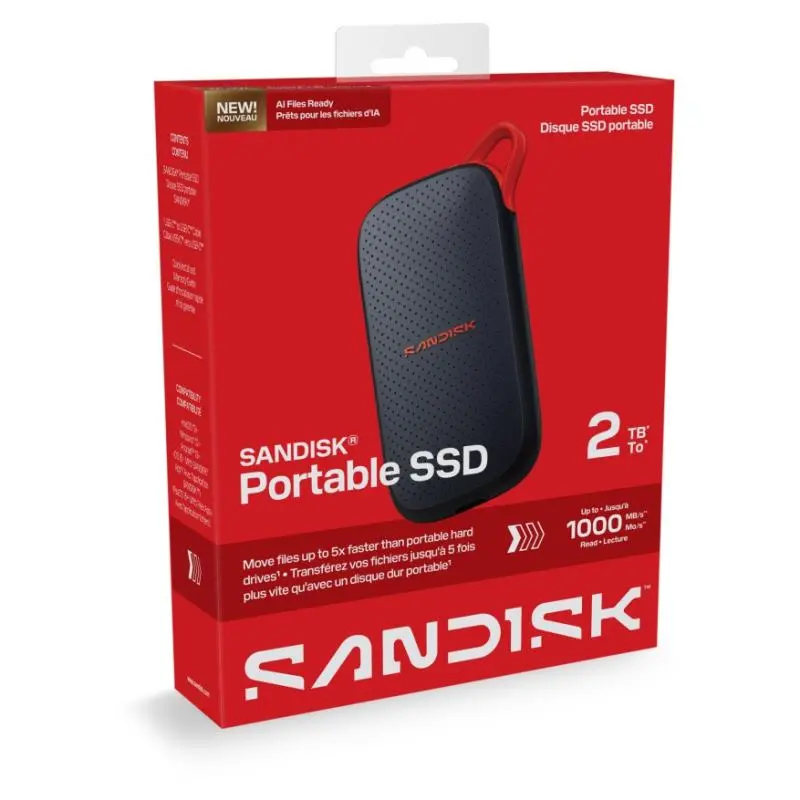 דיסק חיצוני SanDisk Portable SSD USB-C 3.2 SDSSDE31-2T00-G25 2TB