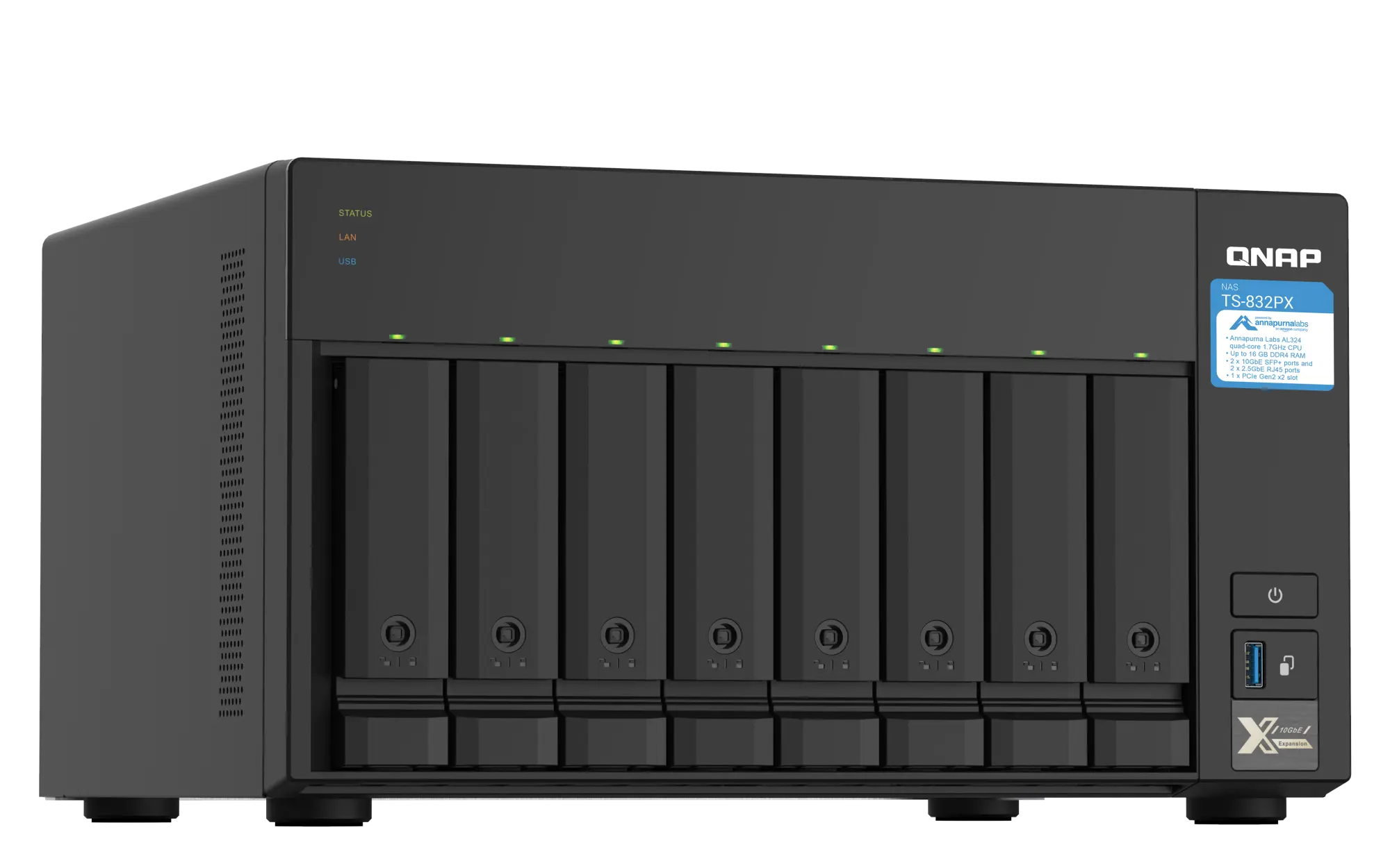 שרת אחסון NAS QNAP TS-832PX 8-Bay
