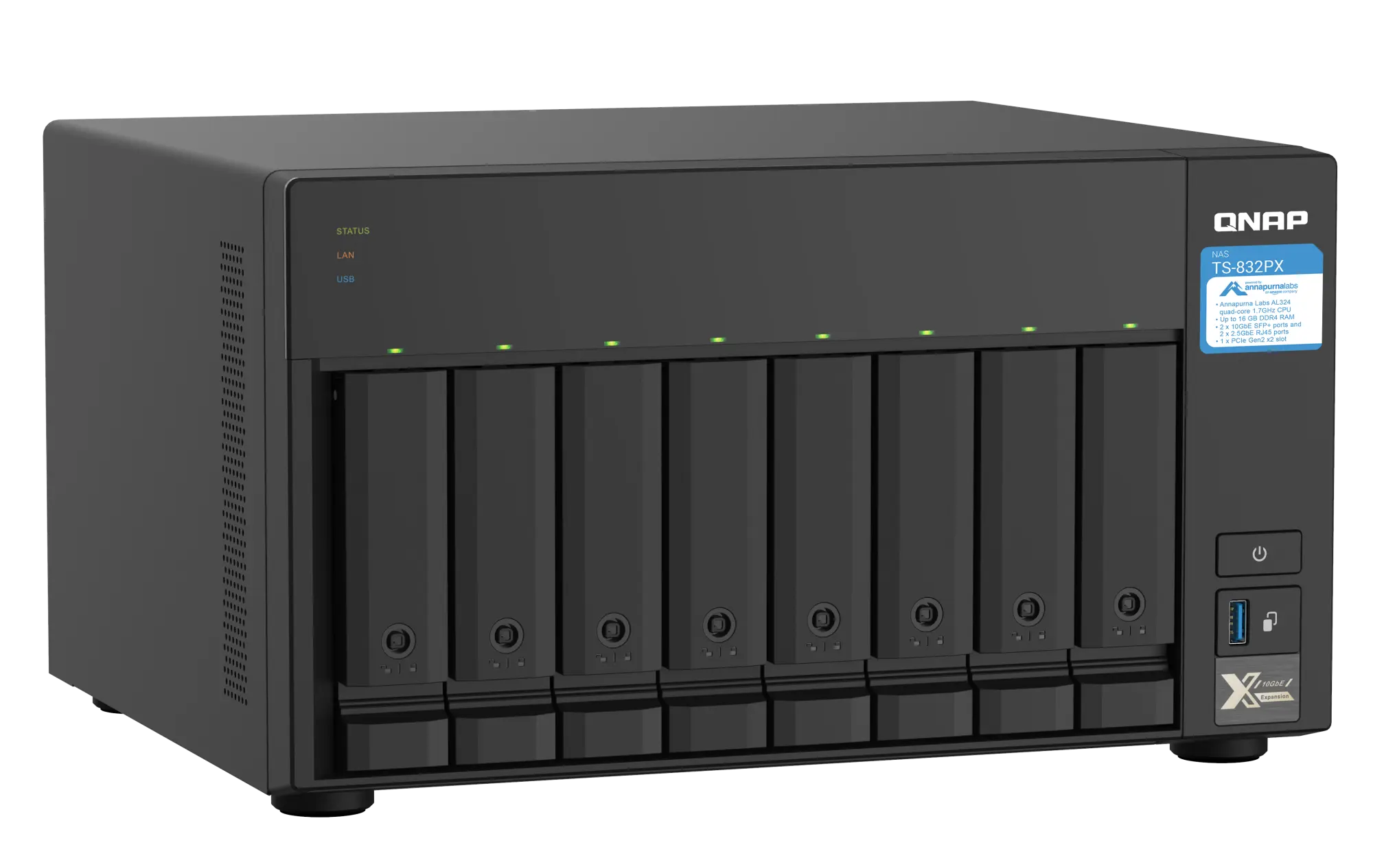 שרת אחסון NAS QNAP TS-832PX 8-Bay
