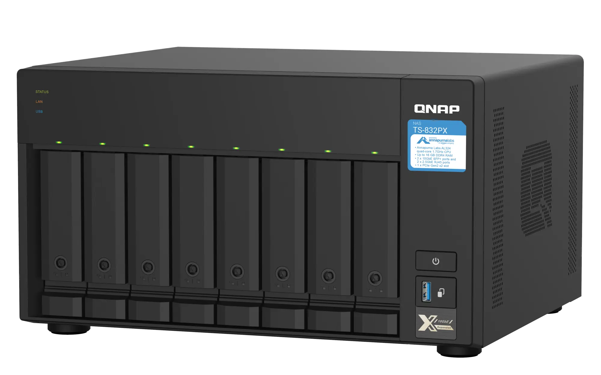 שרת אחסון NAS QNAP TS-832PX 8-Bay