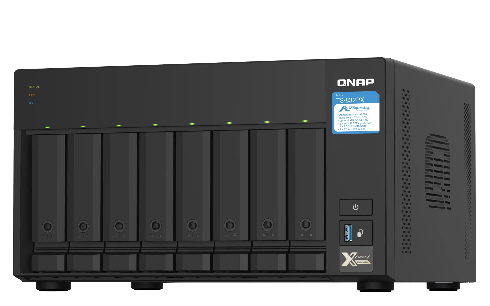 שרת אחסון NAS QNAP TS-832PX 8-Bay