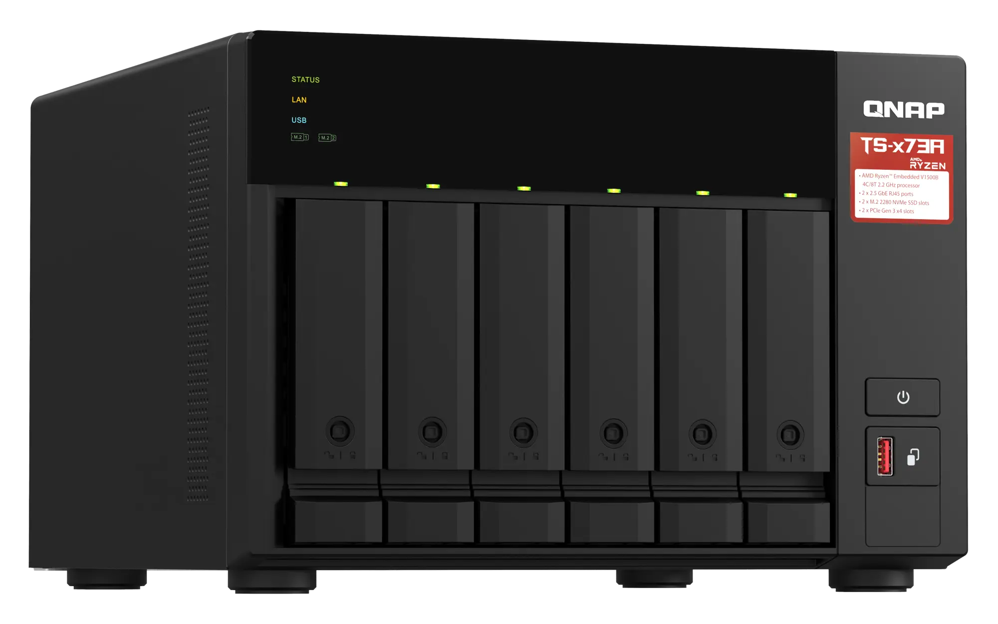 שרת אחסון NAS QNAP TS-673A-8G 6-Bay