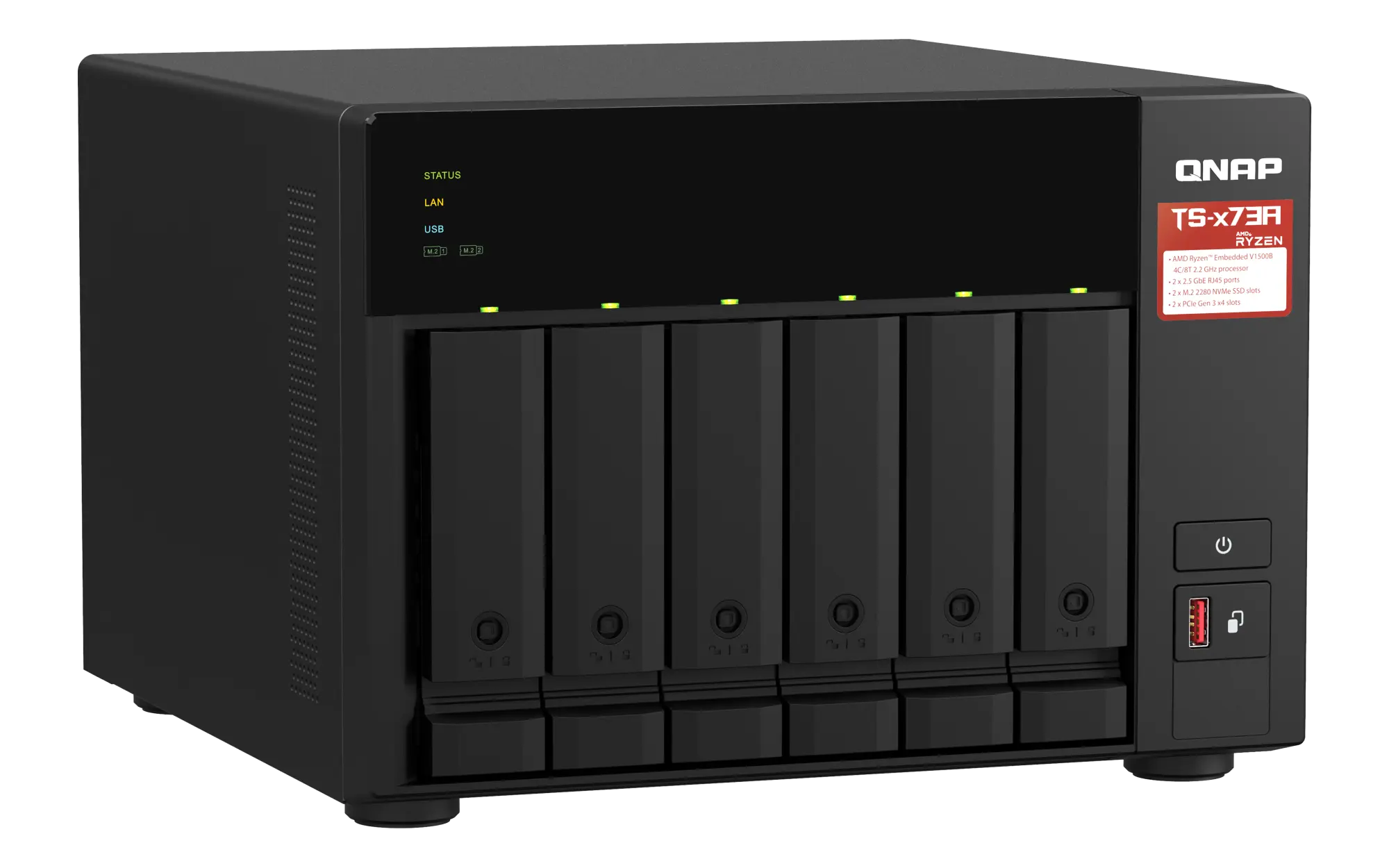 שרת אחסון NAS QNAP TS-673A-8G 6-Bay