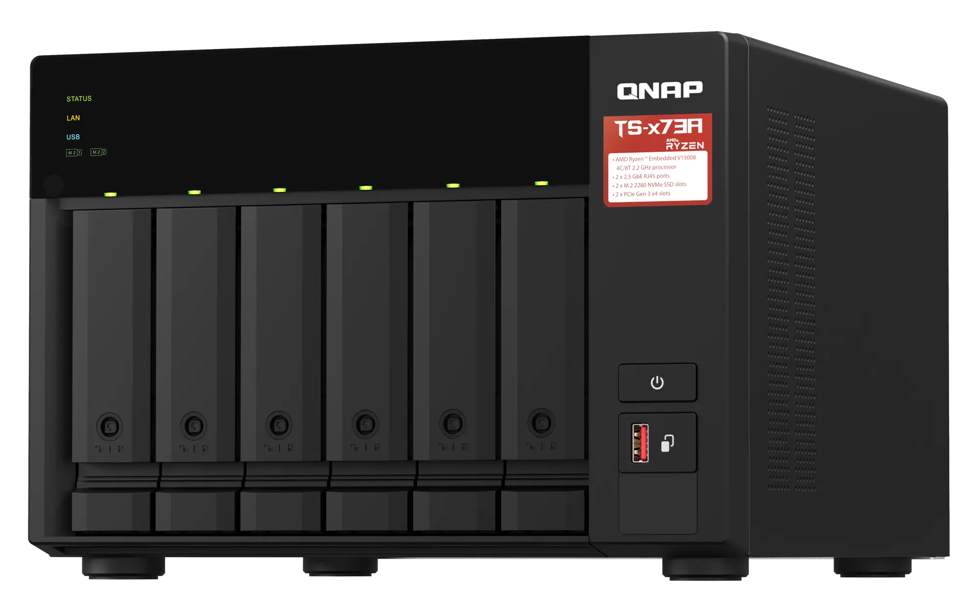 שרת אחסון NAS QNAP TS-673A-8G 6-Bay