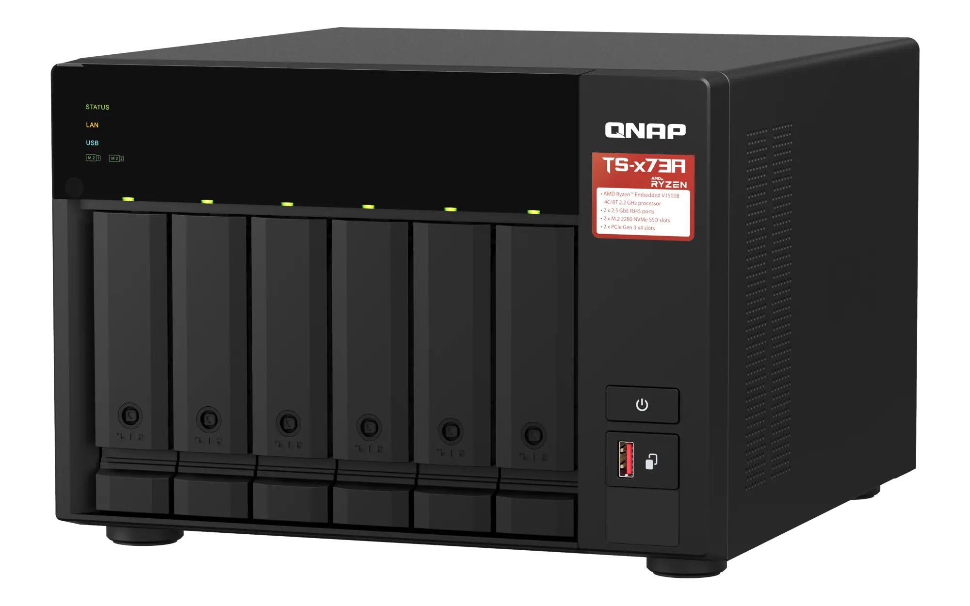 שרת אחסון NAS QNAP TS-673A-8G 6-Bay