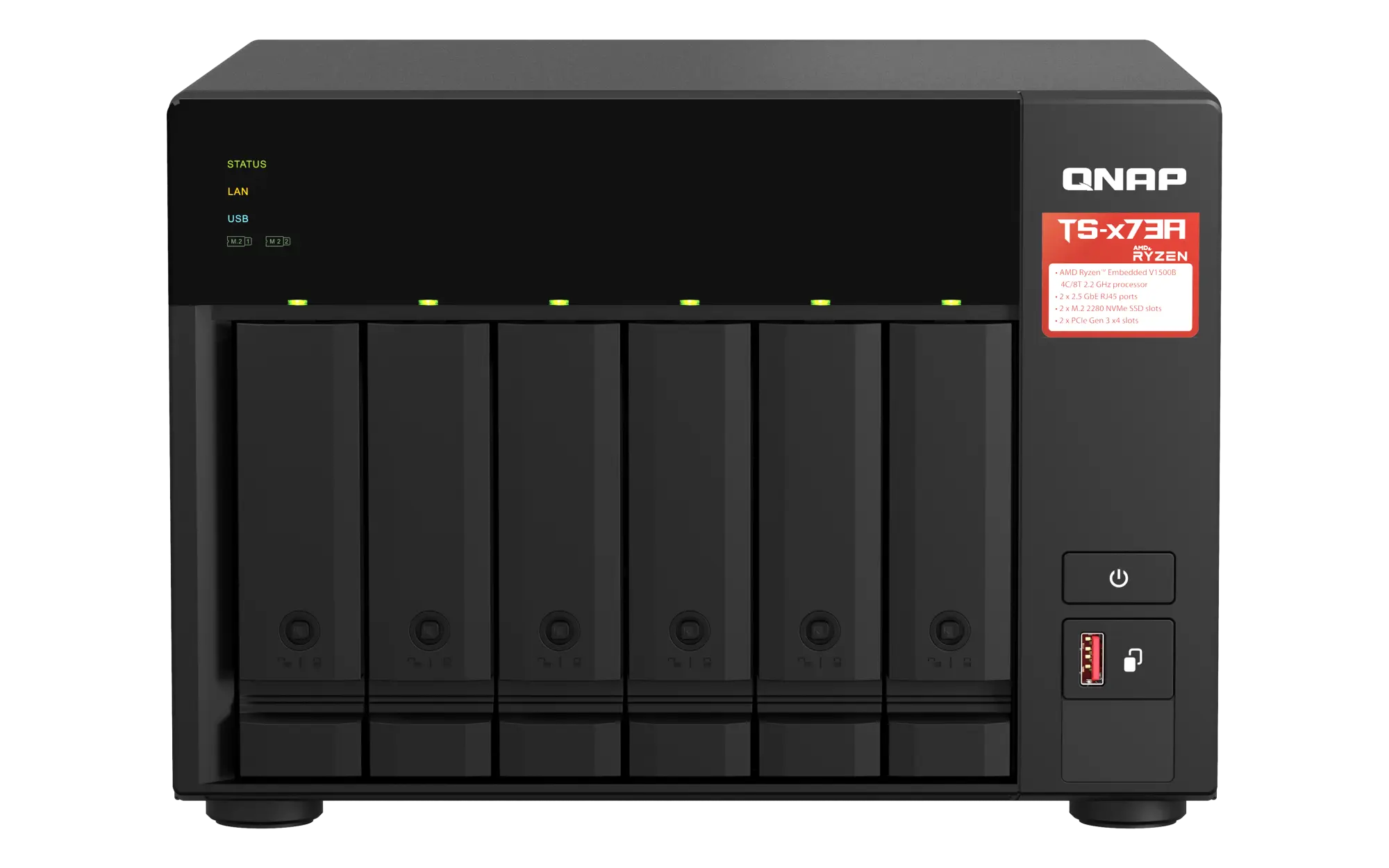 שרת אחסון NAS QNAP TS-673A-8G 6-Bay
