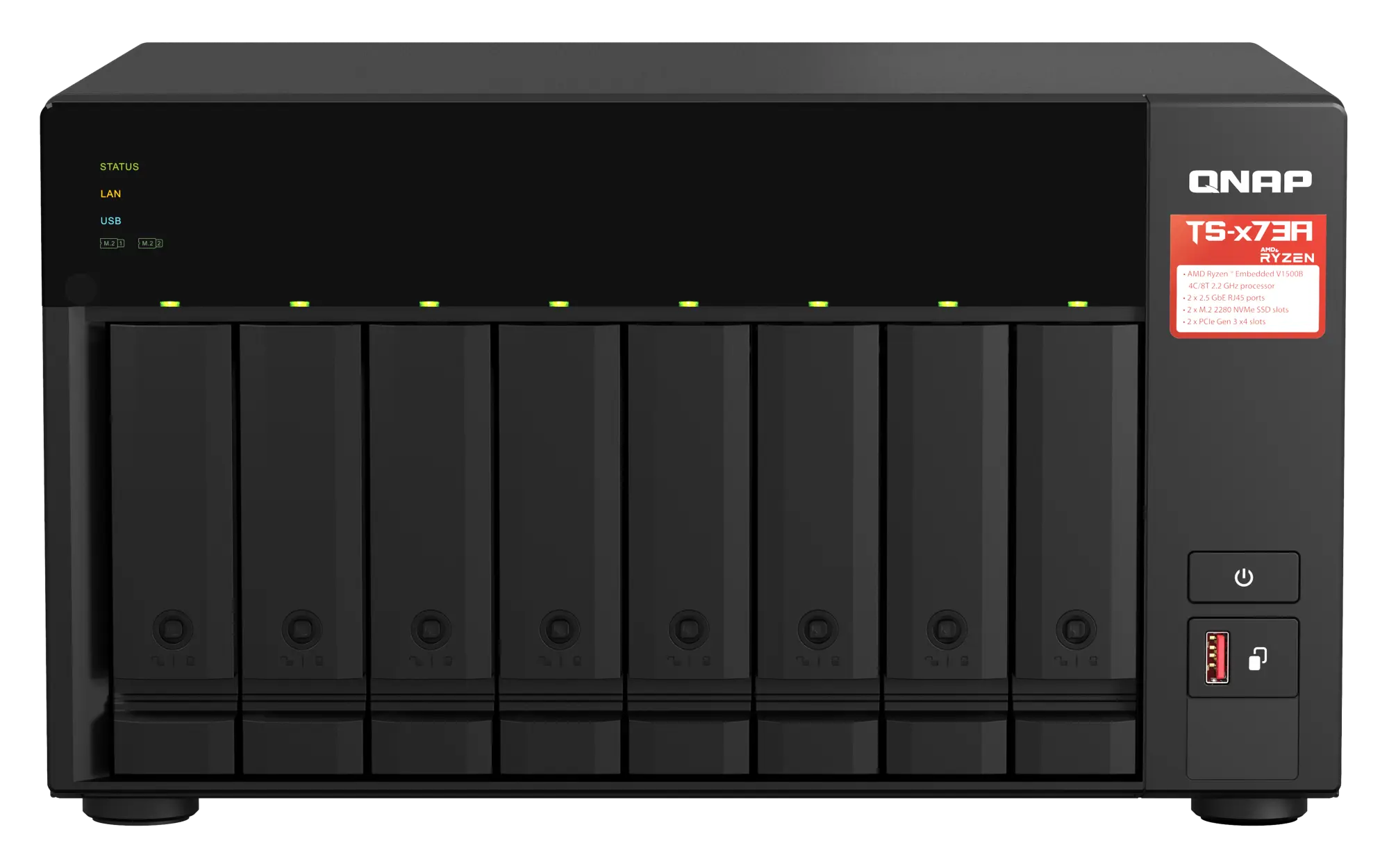 שרת אחסון NAS QNAP TS-873A-8G 8-Bay