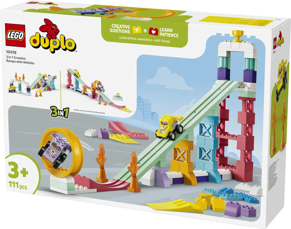 רמפות יצירתיות סט 3 ב-1 עם רכבים Lego Duplo 10478