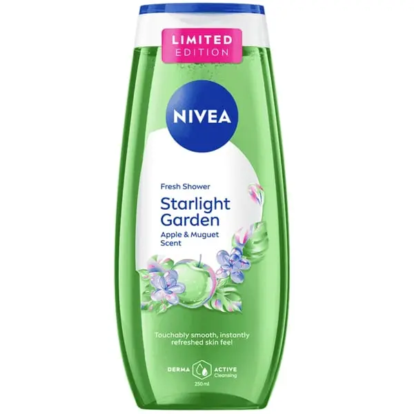 ג'ל רחצה בניחוח תפוח ירוק ושושנת העמקים מבית Nivea – בנפח 250 מ"ל