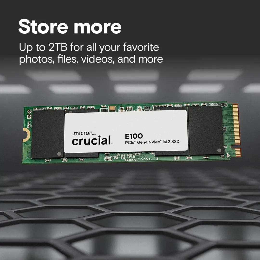 דיסק פנימי Crucial E100 SSD M.2 2280 CT2000E100SSD8 2TB