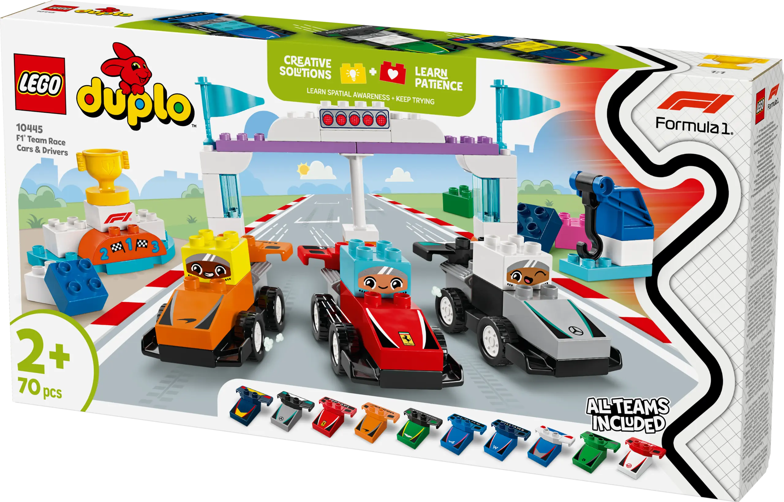 מכוניות מרוץ ונהגים של צוות פורמולה 1 Lego Duplo 10445