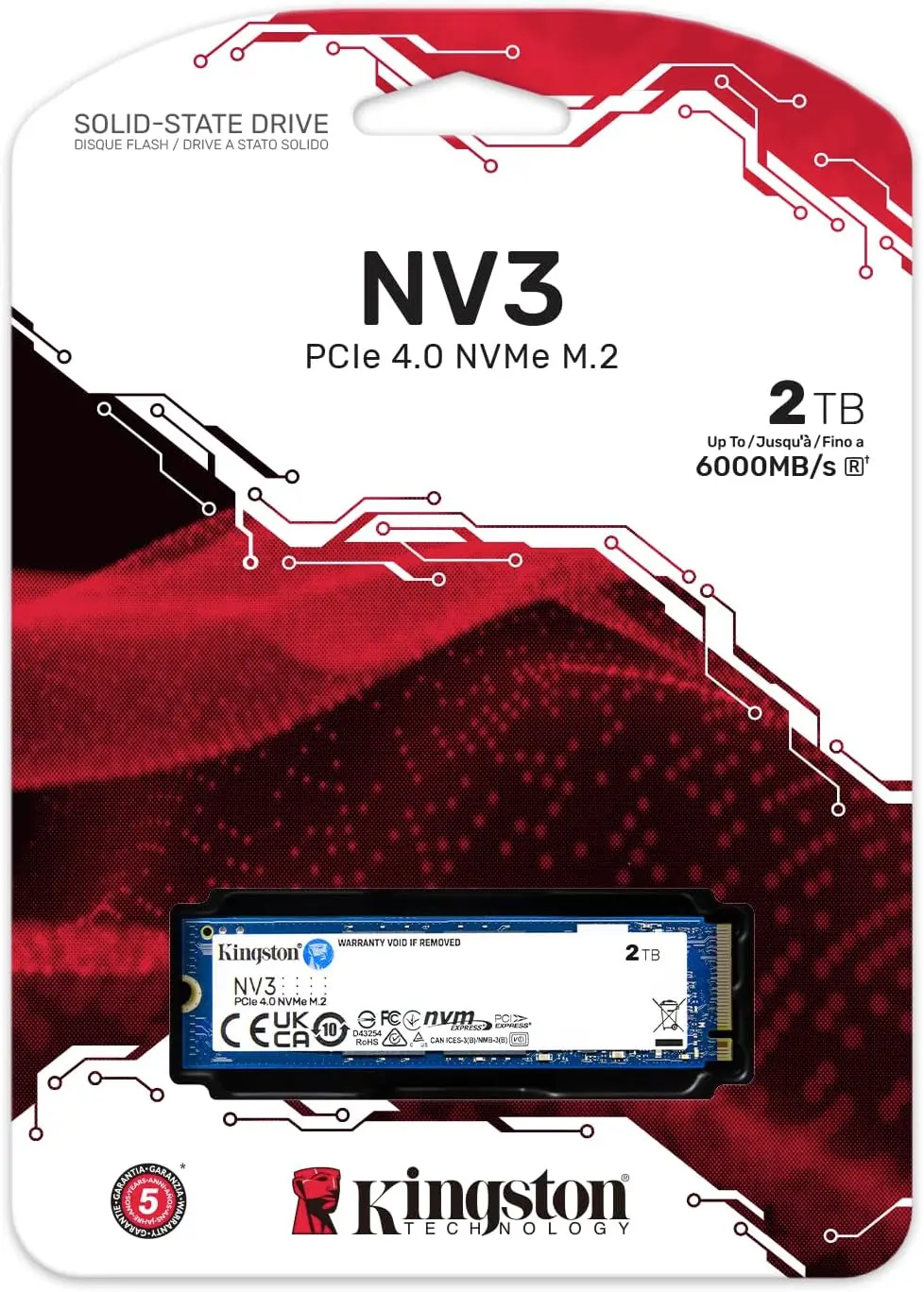 דיסק פנימי Kingston NV3 SSD M.2 2280 SNV3S/2000G 2TB