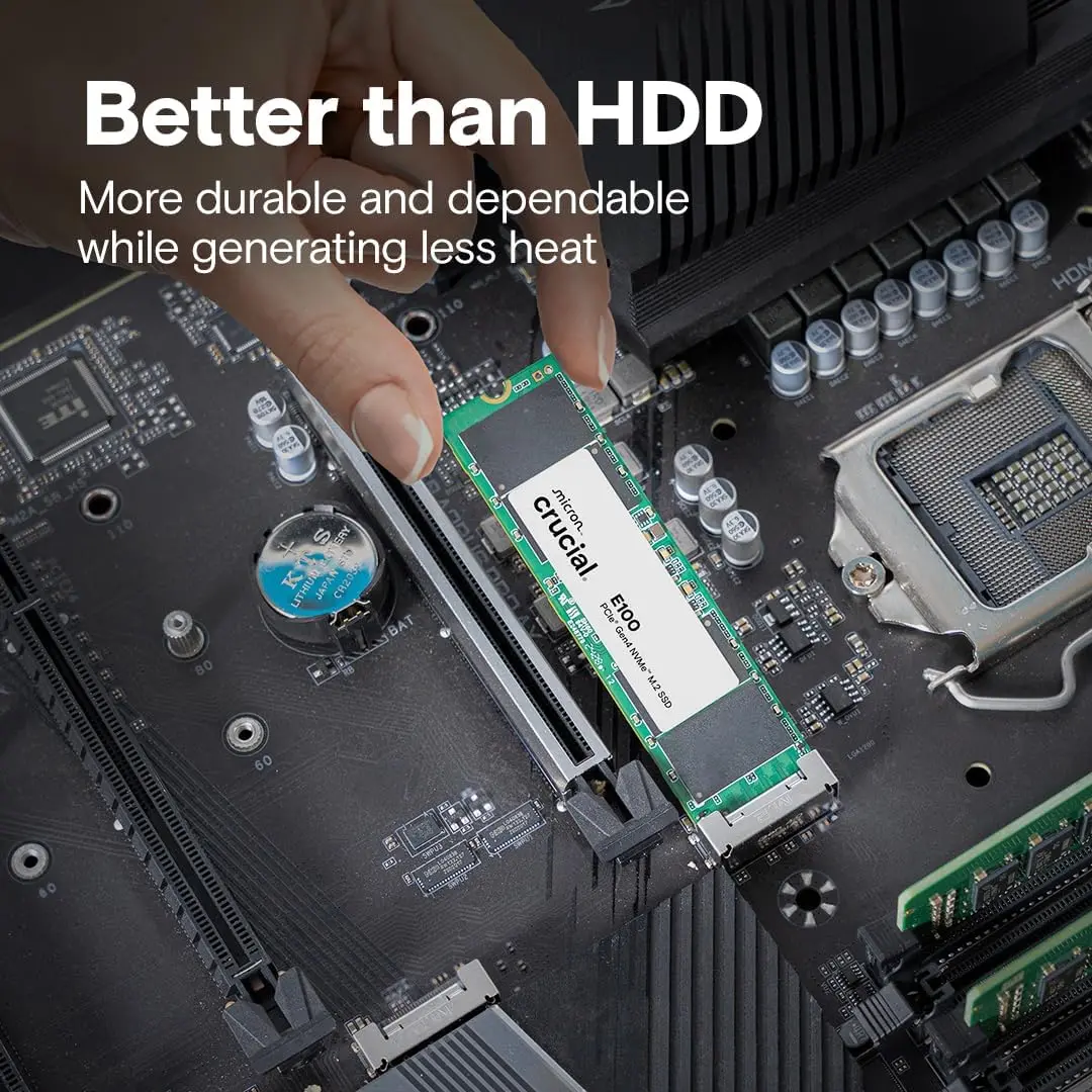 דיסק פנימי Crucial E100 SSD M.2 2280 CT2000E100SSD8 2TB