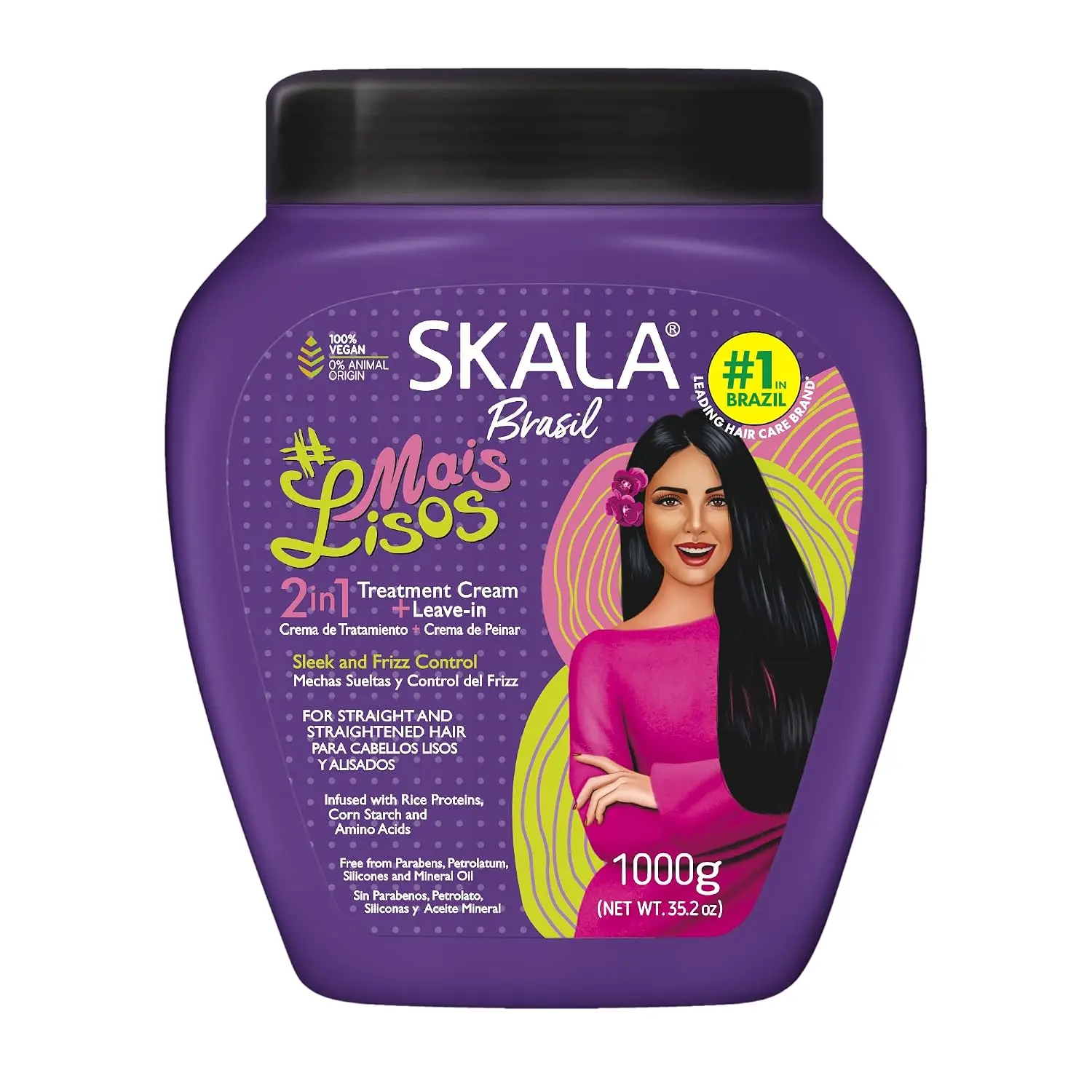 קרם לחות למראה שיער חלק במיוחד Skala Mais Lisos – בנפח 1000 מ"ל