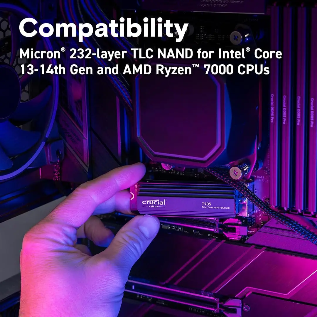 דיסק פנימי Crucial T705 SSD M.2 2280 CT2000T705SSD5 2TB