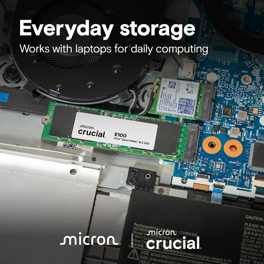 דיסק פנימי Crucial E100 SSD M.2 2280 CT2000E100SSD8 2TB