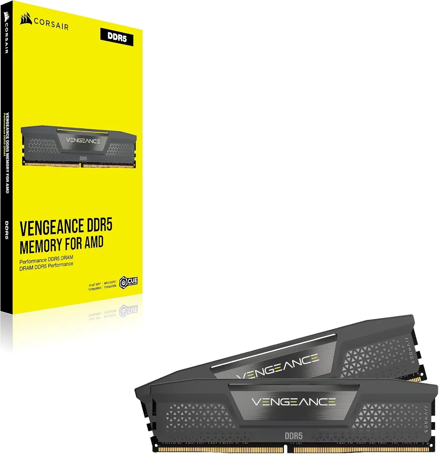 זיכרון למחשב נייח Corsair Vengeance CMK64GX5M2B6000Z30 64GB 2×32 DDR5 6000MHz