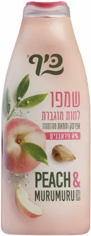 שמפו לחות מוגברת אפרסק וחמאת מורומורו מבית כיף – בנפח 700 מ"ל