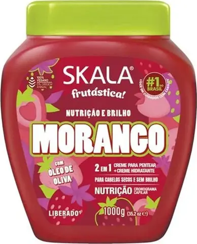 מסכה טיפולית וקרם לחות Skala Morango Hair Trmt Conditioner – בנפח 1000 מ"ל