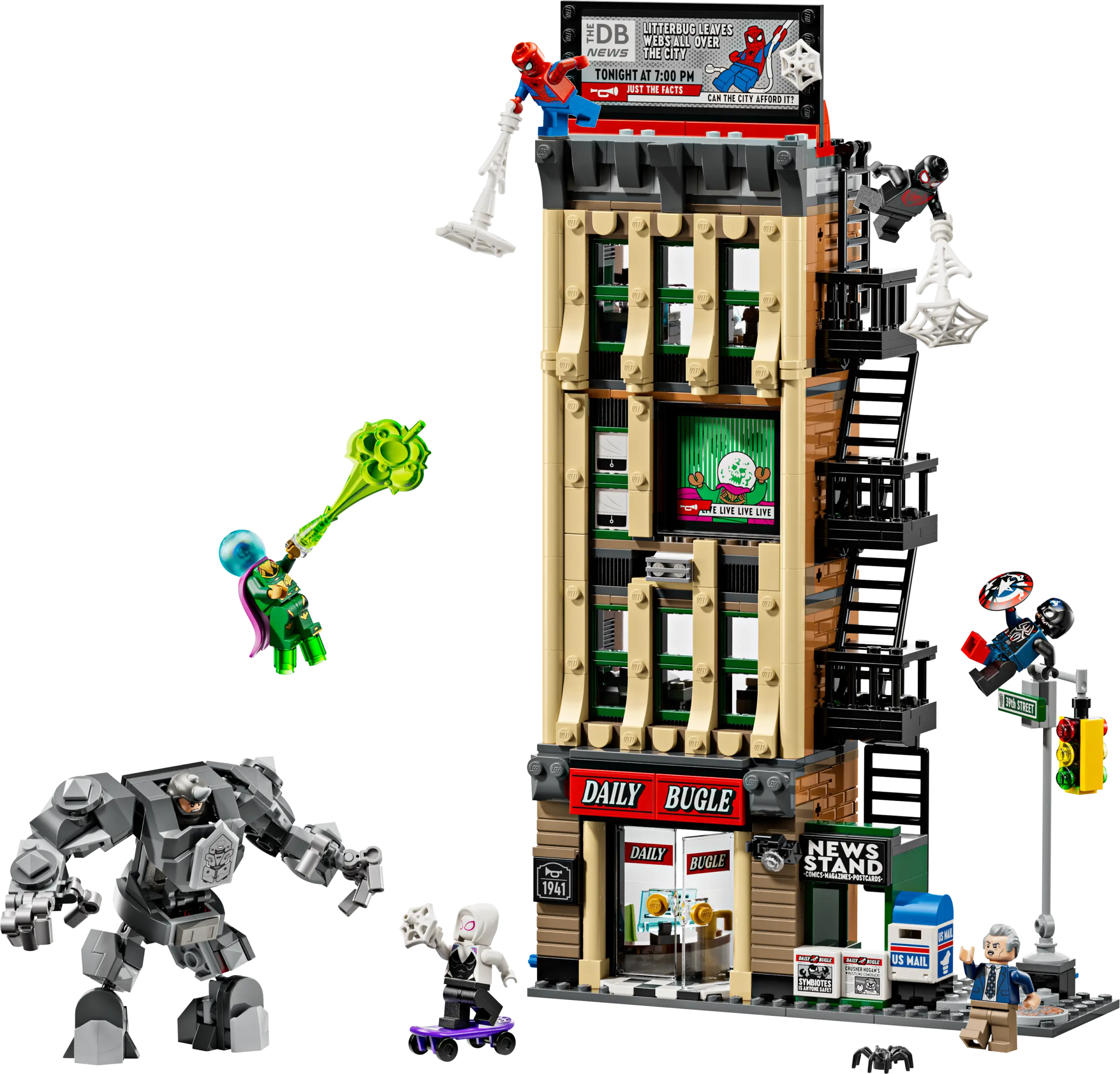 ספיידרמן נגד מיסטריו: עיתון הדיילי ביוגל Lego Marvel 76342