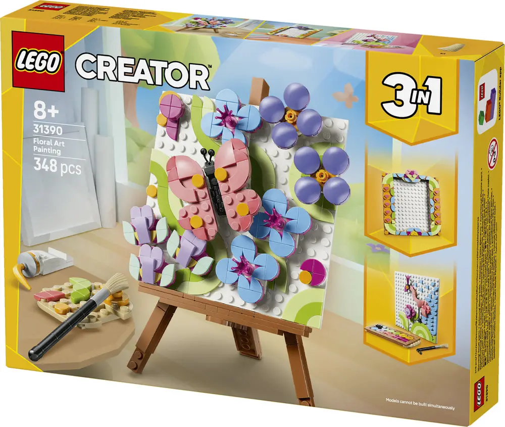 ציור אומנות פרחוני לעיצוב Lego Creator 31390