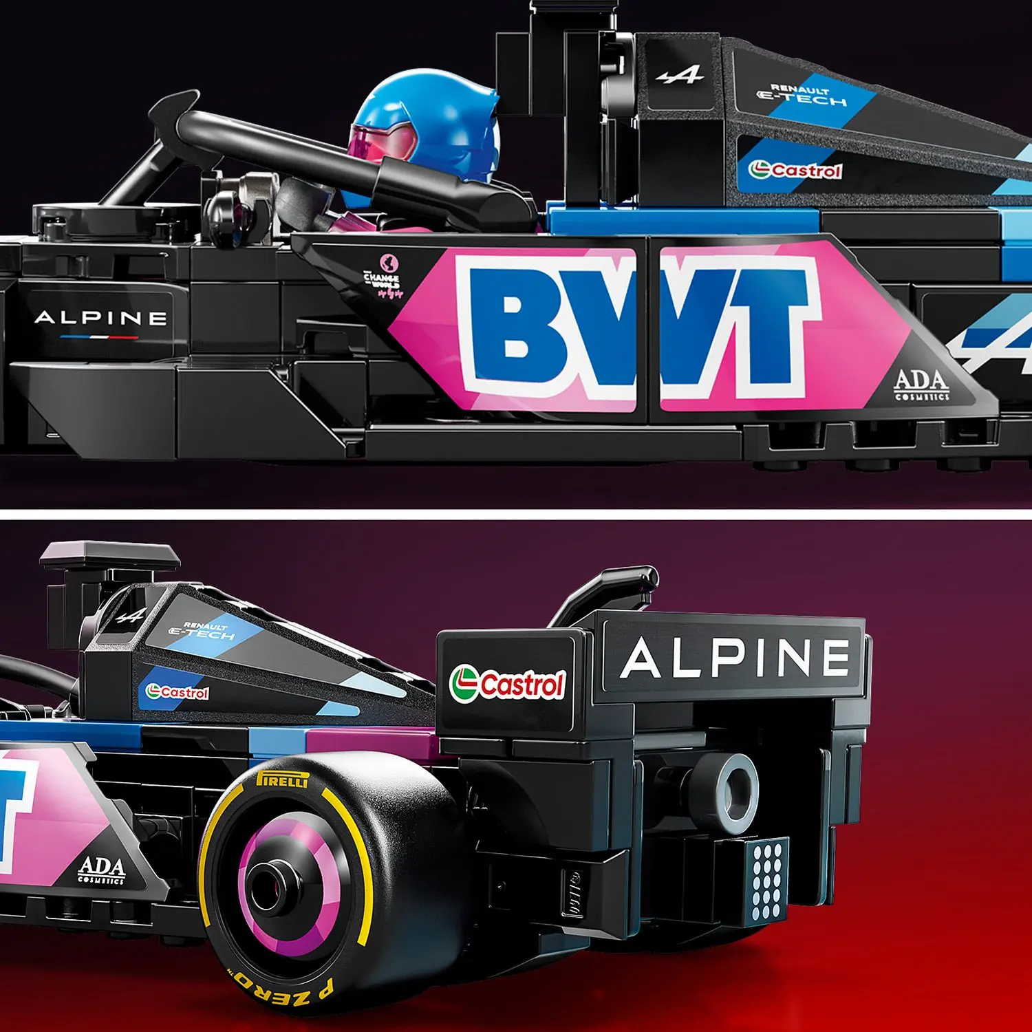 מכונית מרוץ BWT ALPINE F1 TEAM A524 Lego Speed Champions 77248