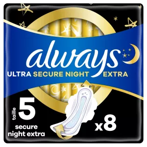 תחבושות Always Ultra לילה אקסטרה עם כנפיים – 8 יחידות