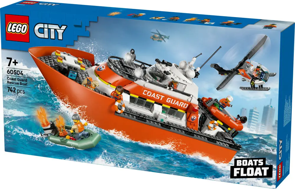 סירת חילוץ ומסוק של משמר החופים Lego City 60504