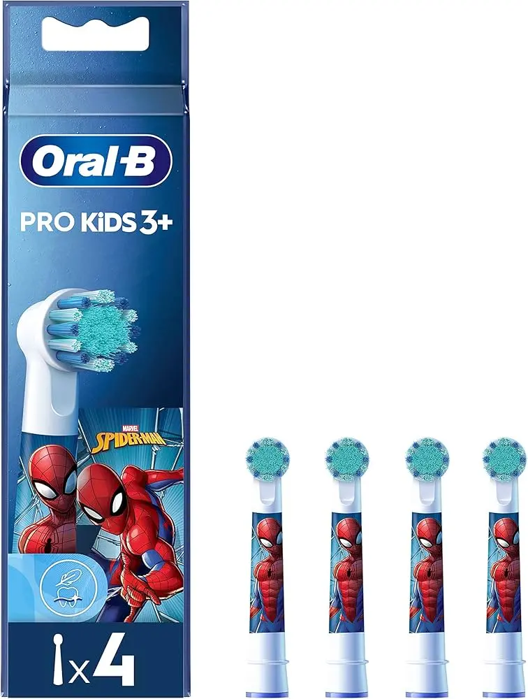 ראשים למברשת שיניים חשמלית לילדים ספיידרמן Oral-B Pro – ארבע יחידות