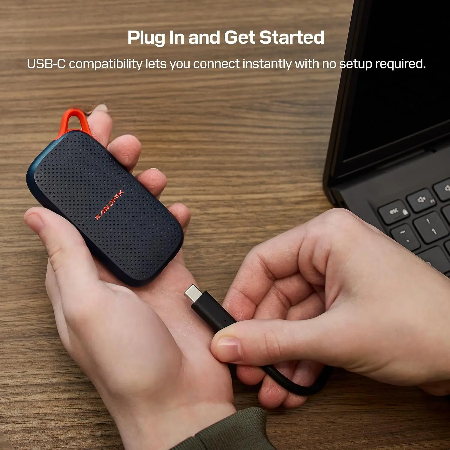 דיסק חיצוני SanDisk Portable SSD V3 USB-C 3.2 SDSSDE31-500G-G25 500GB