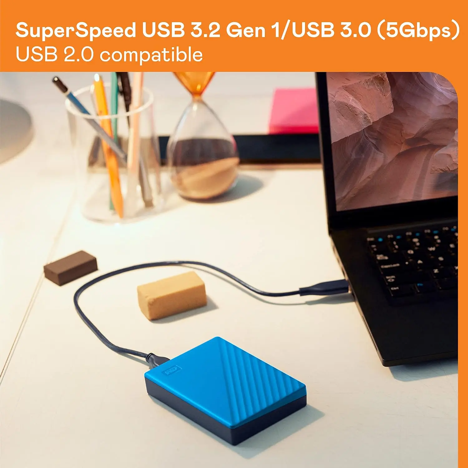 דיסק חיצוני Western Digital My Passport HDD 2.5" USB 3.2 WDBPKJ0050BBL 5TB