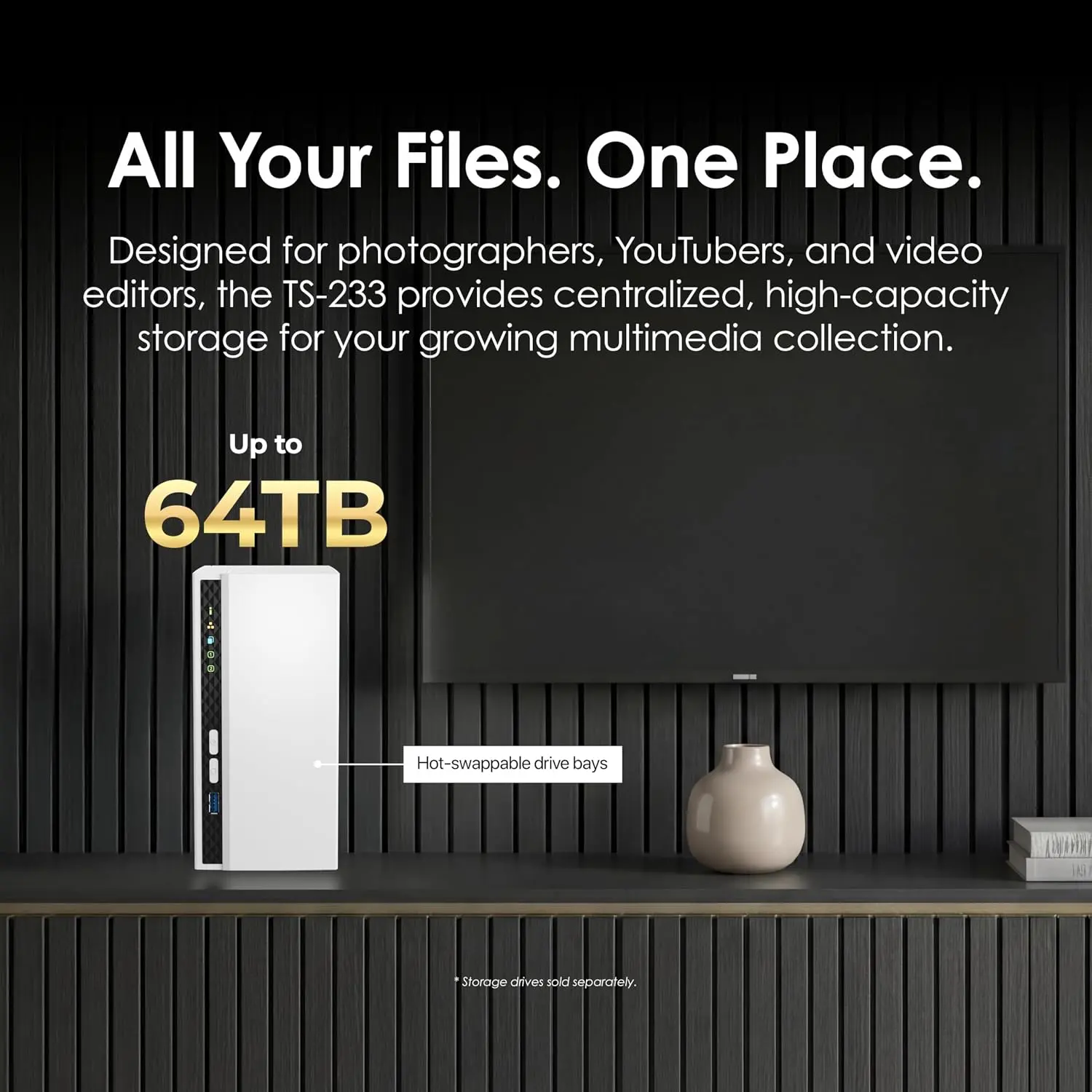 שרת אחסון NAS QNAP TS-233 2-Bay