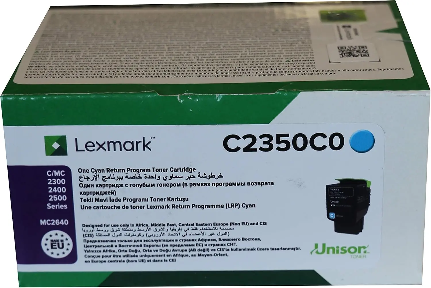טונר מקורי ציאן Lexmark C2350C0