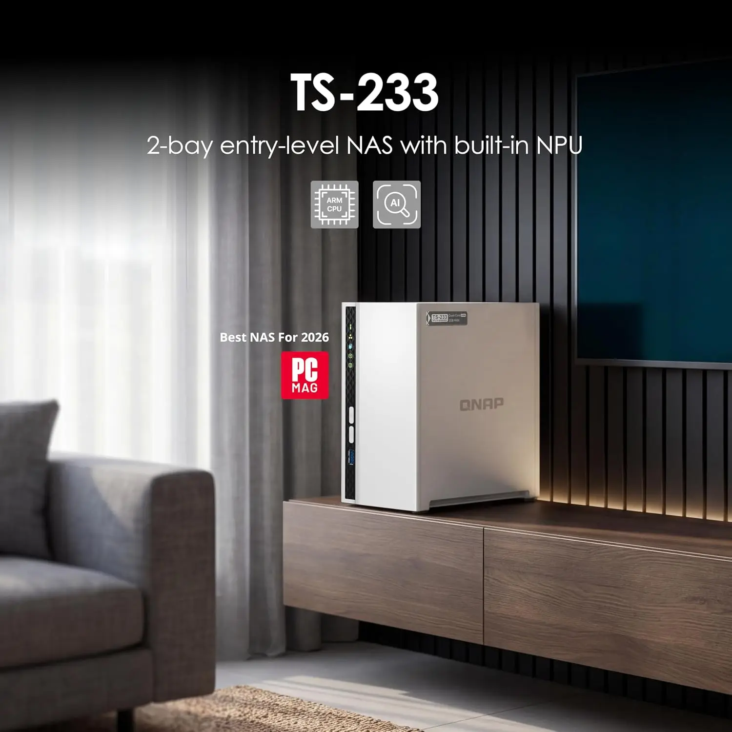 שרת אחסון NAS QNAP TS-233 2-Bay