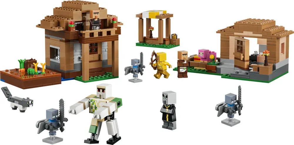 איווקר בהתקפה על הכפר Lego Minecraft 21596