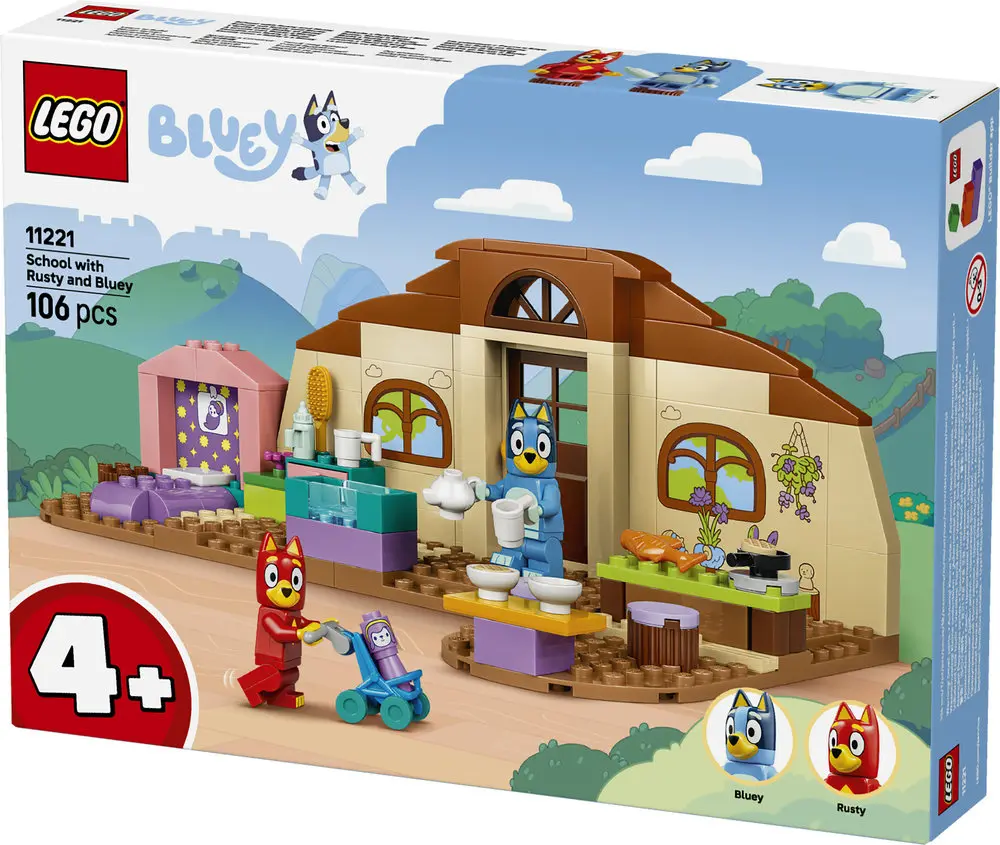 בלואי – בית הספר עם ראסטי ובלואי Lego Bluey 11221