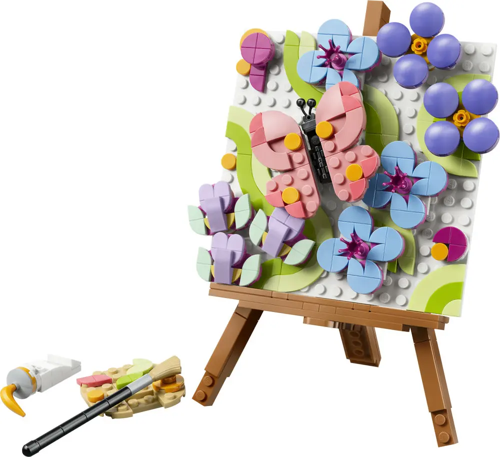 ציור אומנות פרחוני לעיצוב Lego Creator 31390