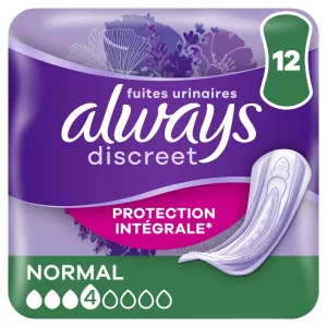 תחבושות Always Discreet נורמל – 12 יחידות