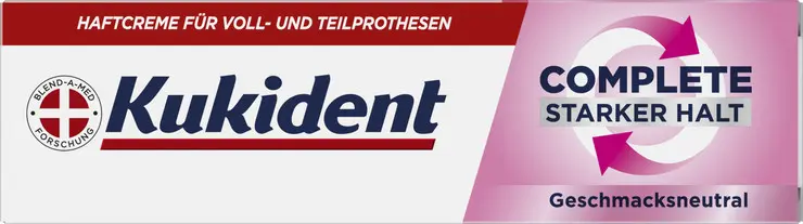 משחת הצמדה לשיניים תותבות Kukident Complete ורודה – בנפח 40 גרם
