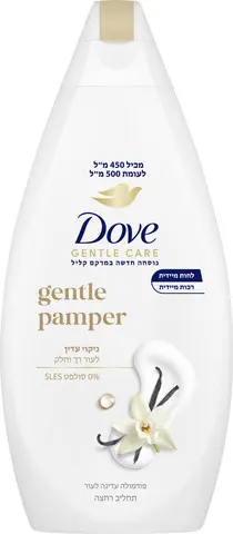 תחליב רחצה בניחוח עדין (וניל) מבית Dove – בנפח 450 מ"ל