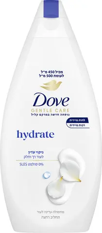 תחליב רחצה בניחוח עדין מבית Dove – בנפח 450 מ"ל