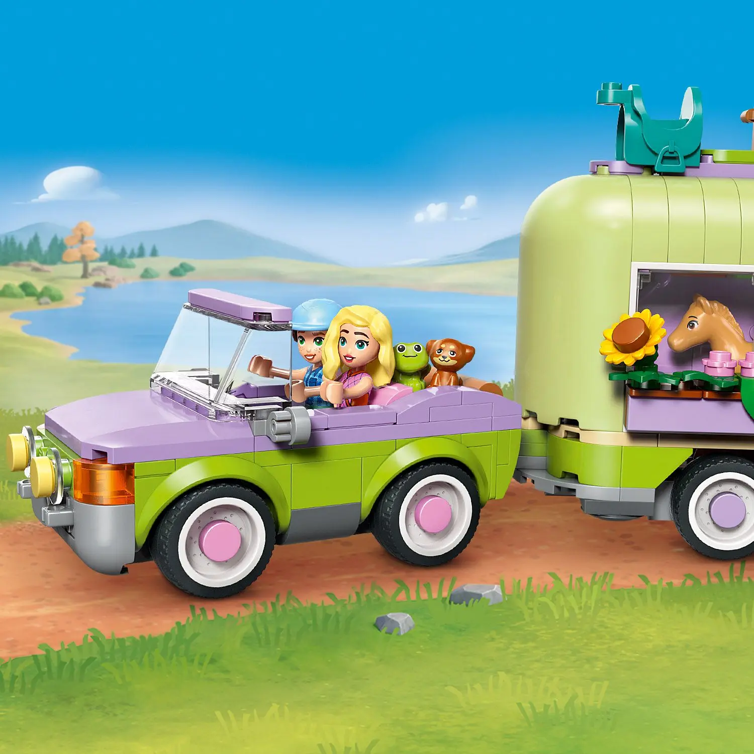 קרוואן עם סוס וסייח Lego Friends 42695