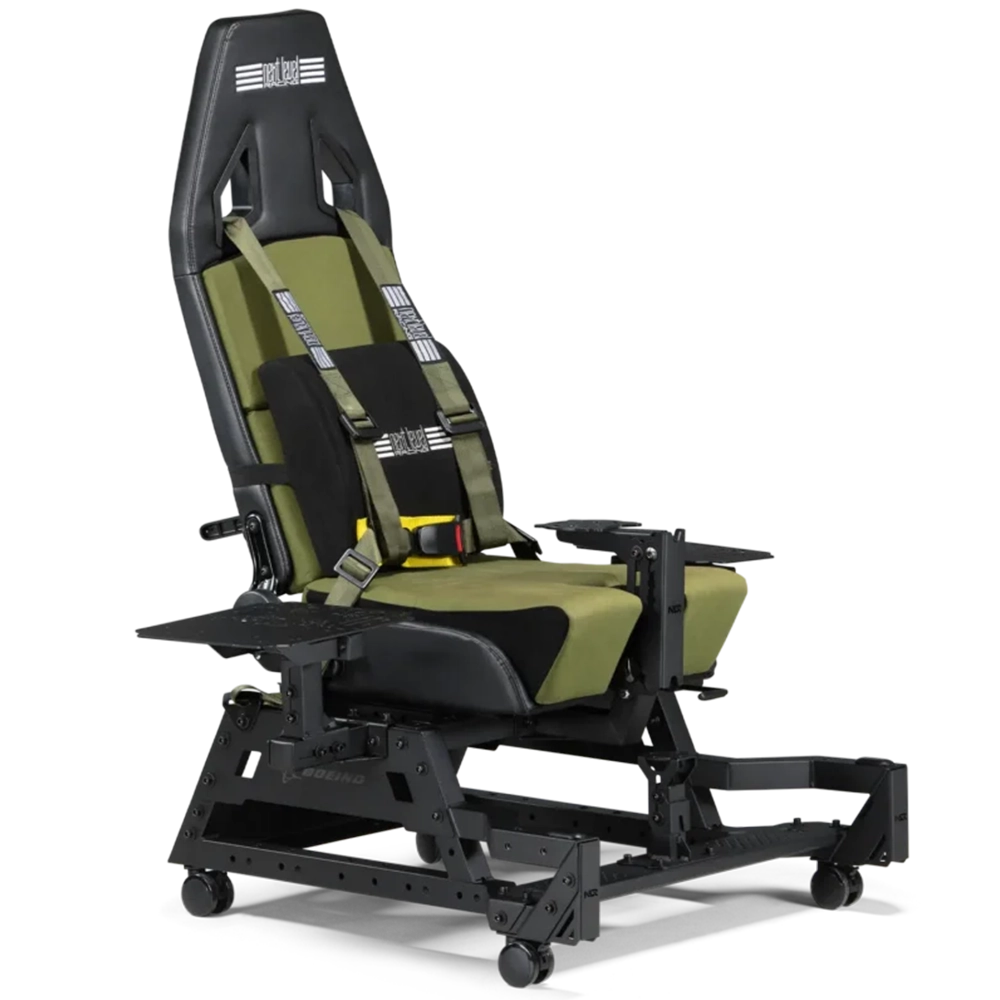 מעמד/אביזר Flight Seat Pro Boeing Military Edition מבית Next Level Racing בצבע ירוק צבאי